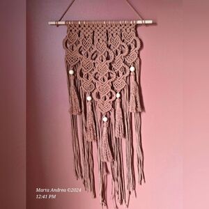 NWOT Macramé Wall Hanging - Lots of Hearts - Handmade